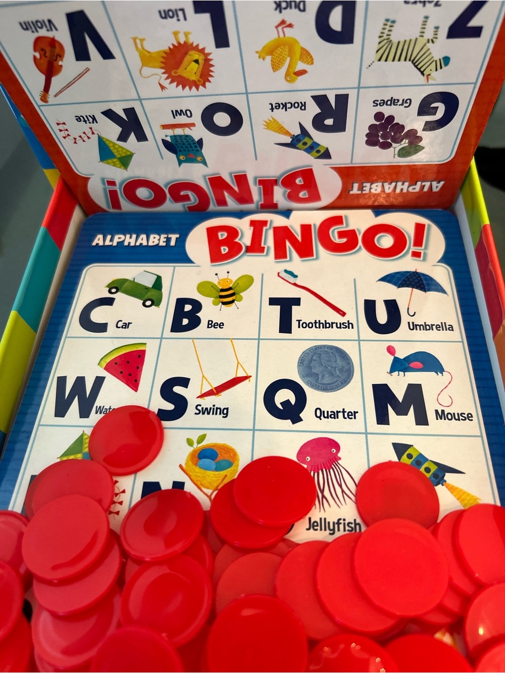 Mindware Alphabet Bingo Game Kids Toy Cards & Markers in box